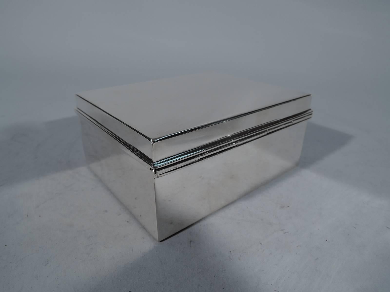 Tiffany Sterling Silver Modern Desk Box In Excellent Condition In New York, NY
