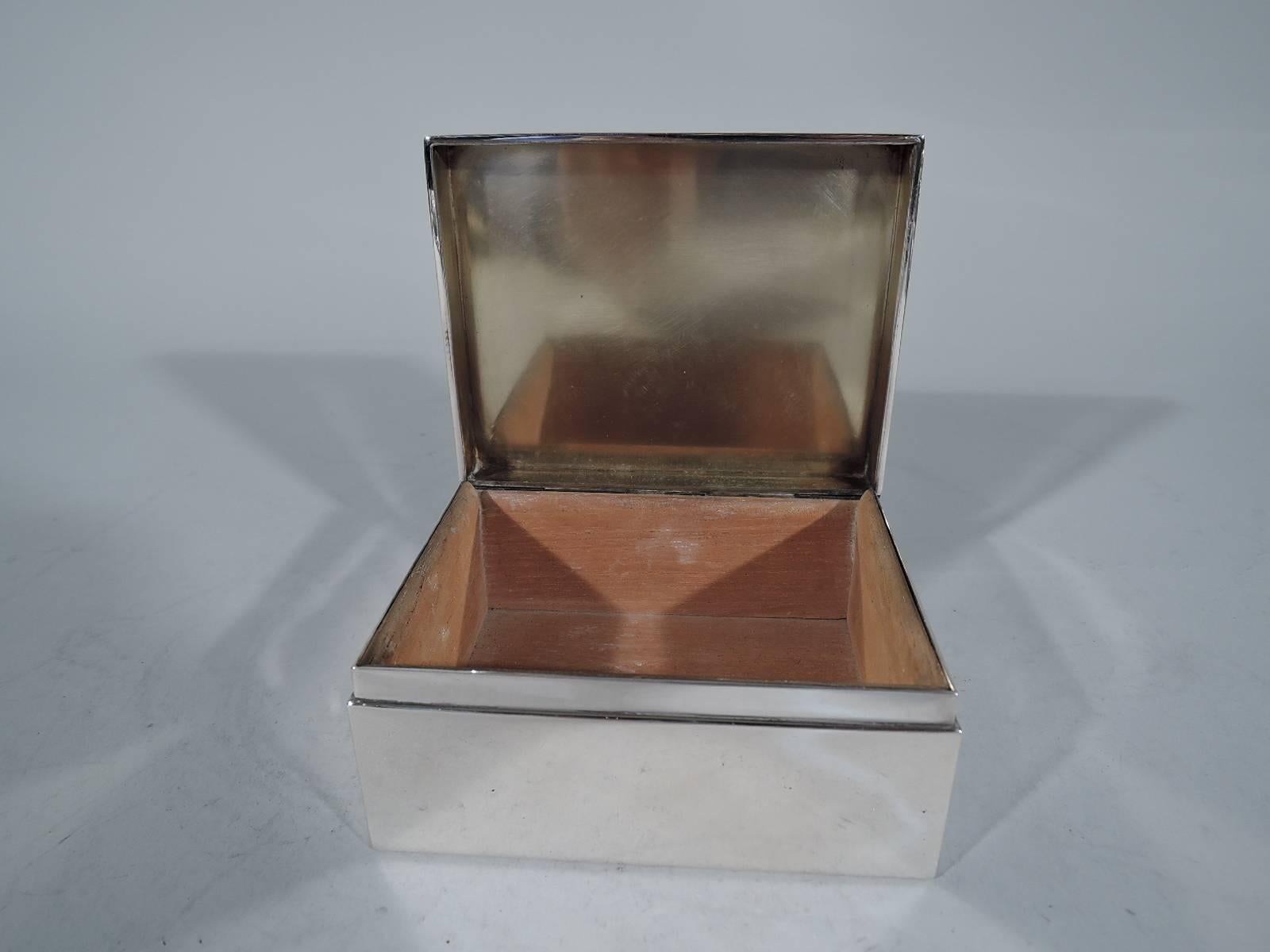 20th Century Tiffany Sterling Silver Modern Desk Box
