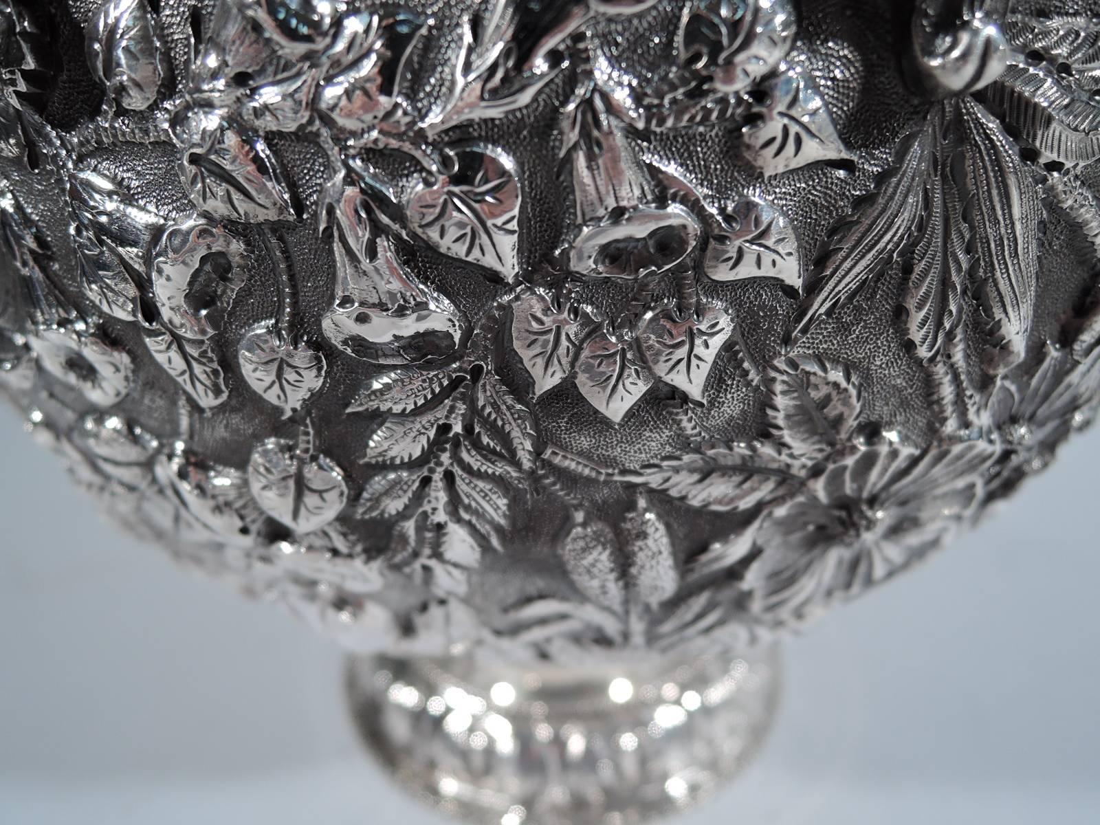 Kirk Sterling Silver Footed Bowl with Beautiful Baltimore Repousse 1