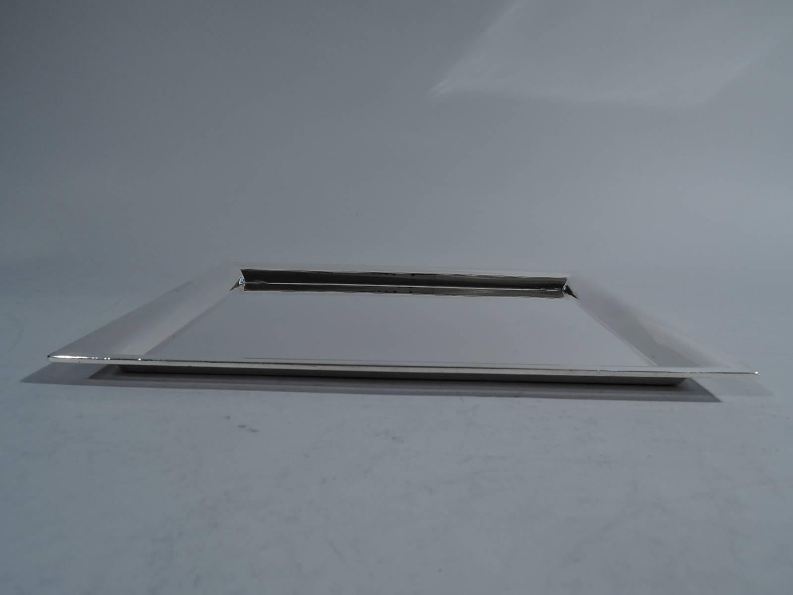 rectangular silver tray