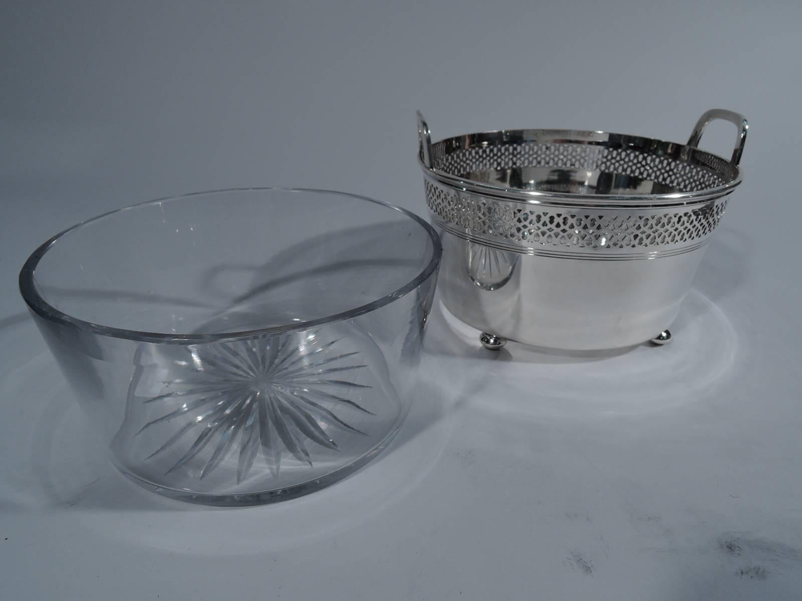 Tiffany Edwardian Pierced Sterling Silver Ice Bucket 2