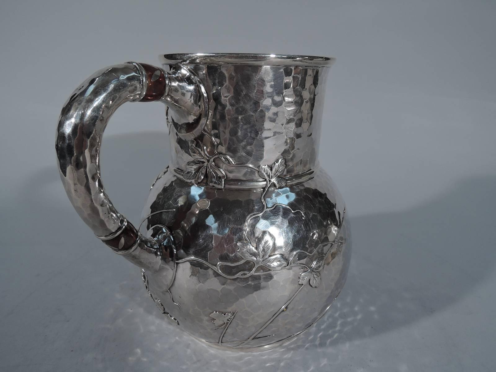 hammered silver water pitcher