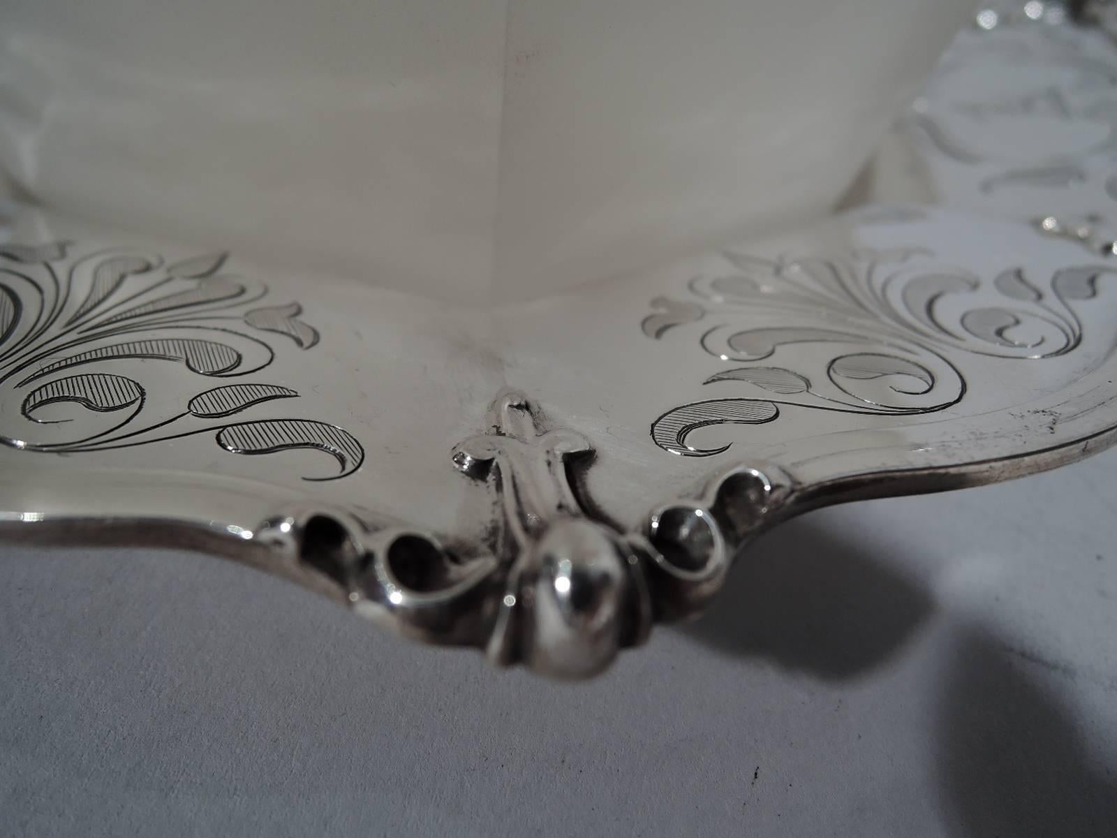 Victorian Antique English Sterling Silver and Glass Butter Dish with Cow and Herdess