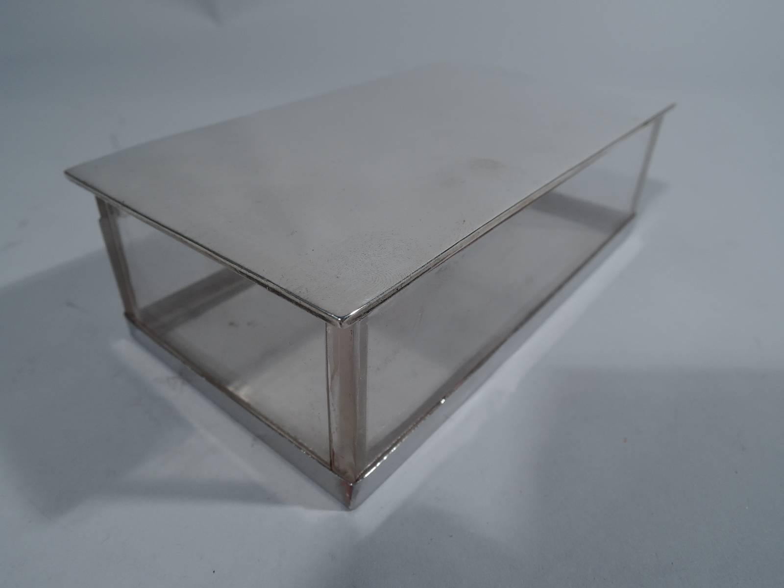 American Experimental Hawkes Sterling Silver and Lucite Acrylic Box