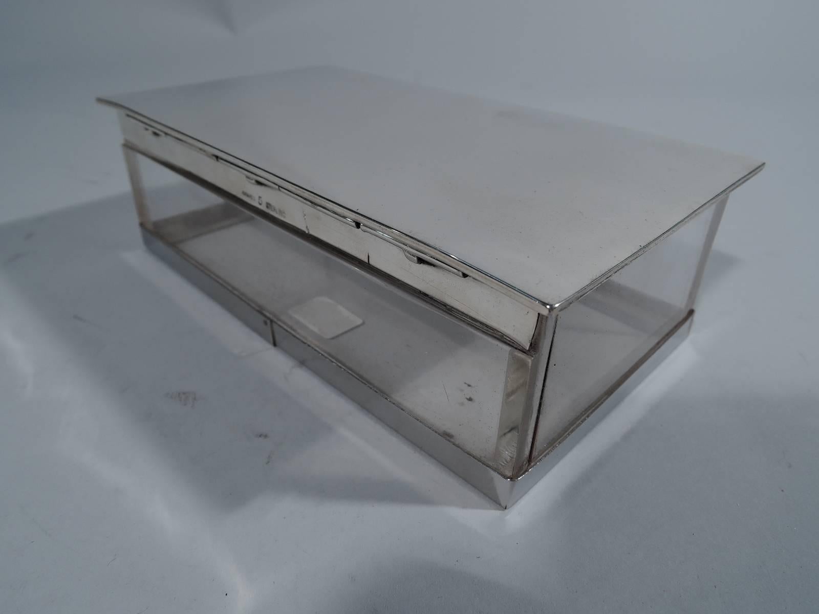 Experimental Hawkes Sterling Silver and Lucite Acrylic Box In Good Condition In New York, NY