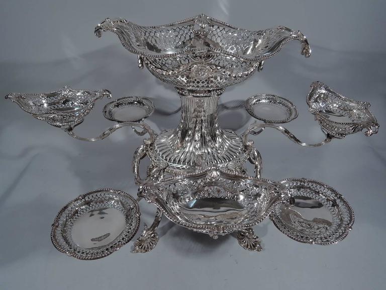 Wonderful English Sterling Silver Epergne For Sale at 1stDibs
