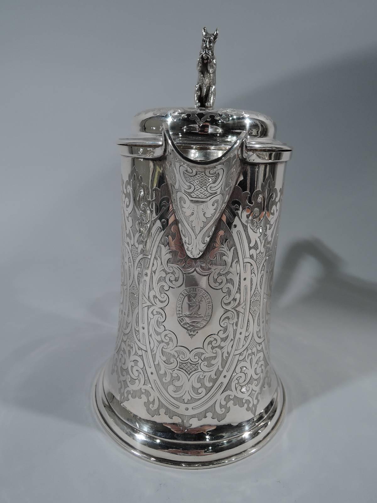 Victorian Antique Scottish Sterling Silver Coffeepot