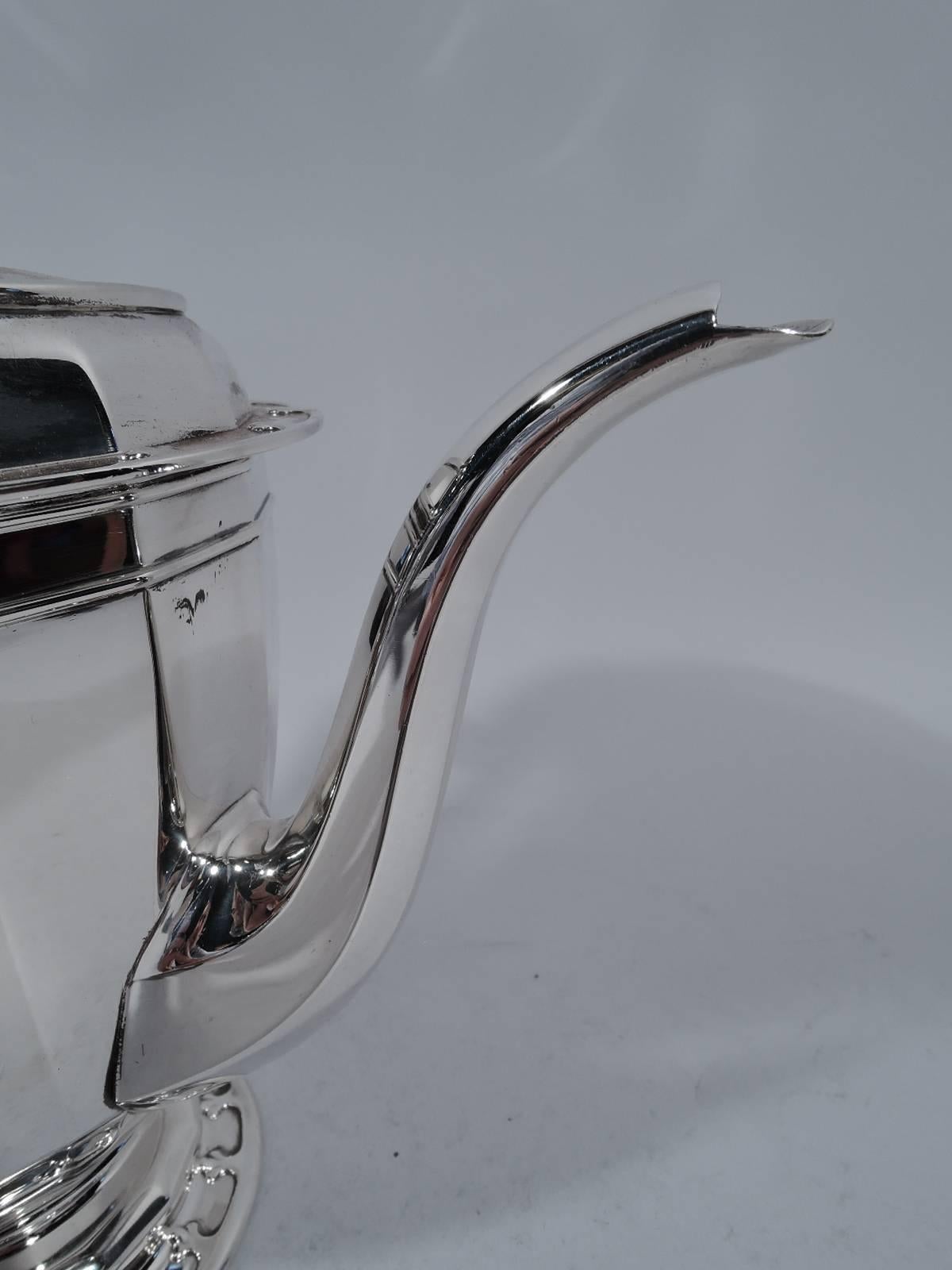 American Antique Tiffany St Dunstan Sterling Silver Coffeepot