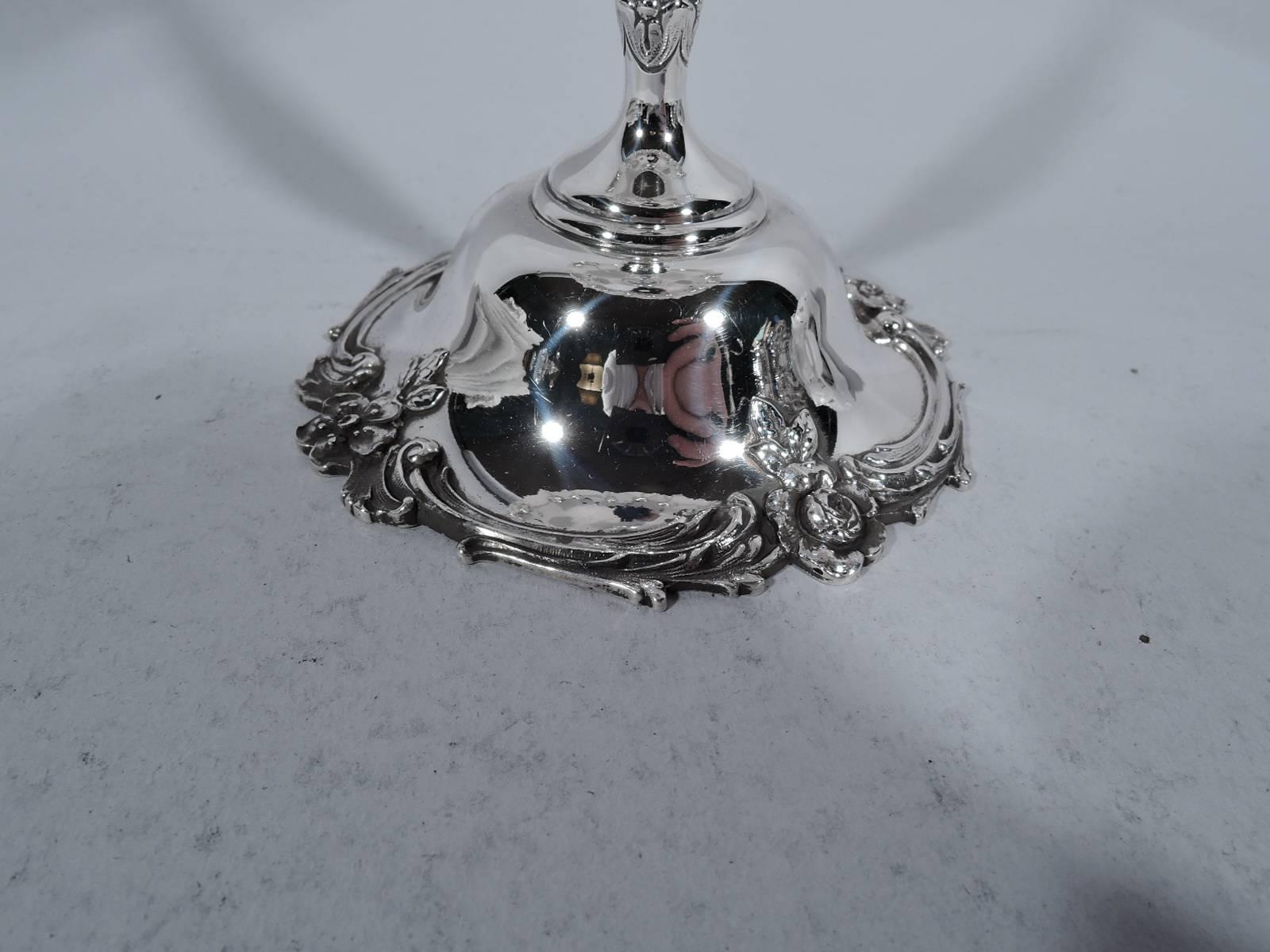Antique Edwardian Tall Sterling Silver Compote by Tiffany 1