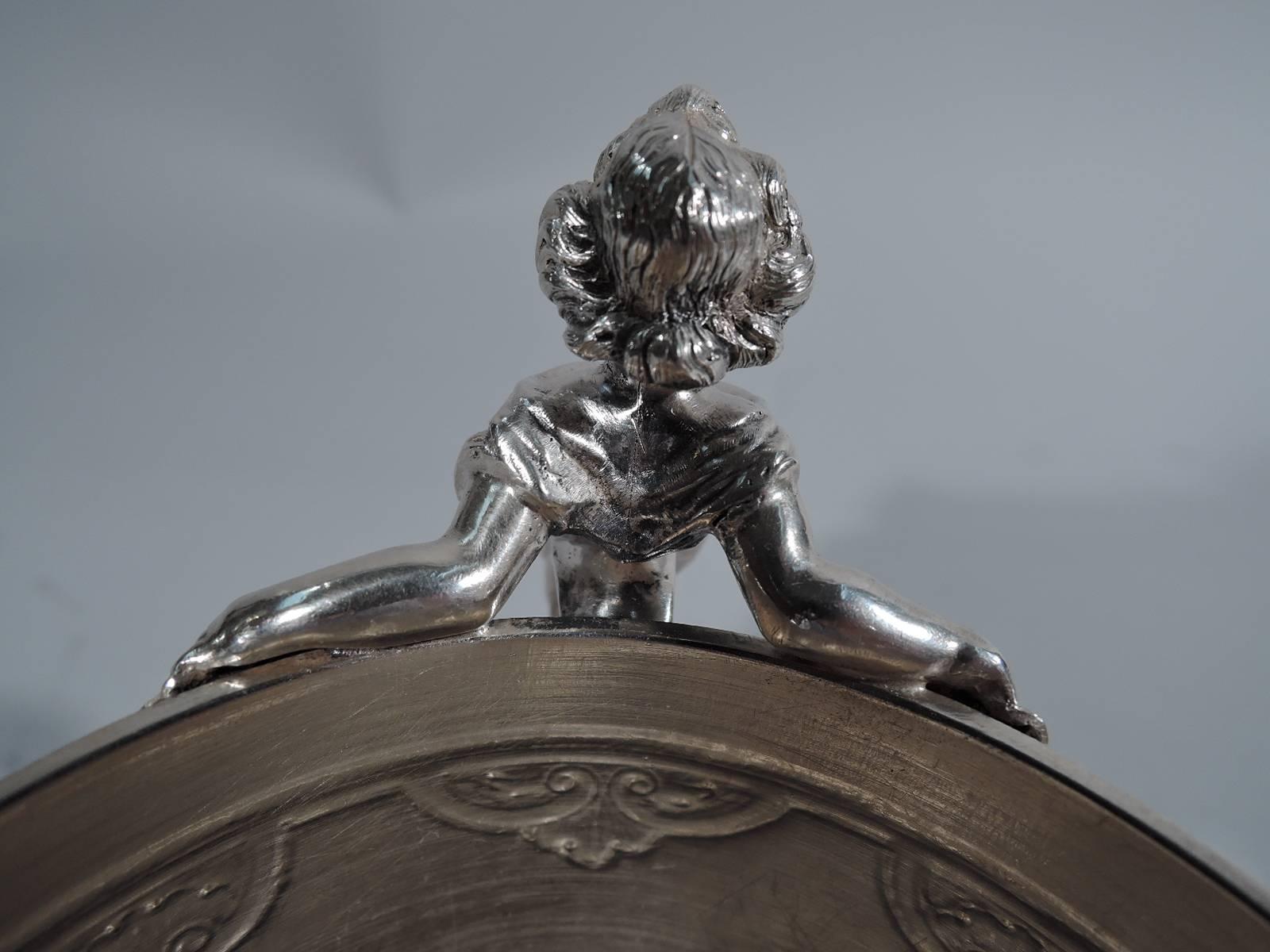 American Early Gorham Classical Coin Silver Baby Cup with Figural Handle