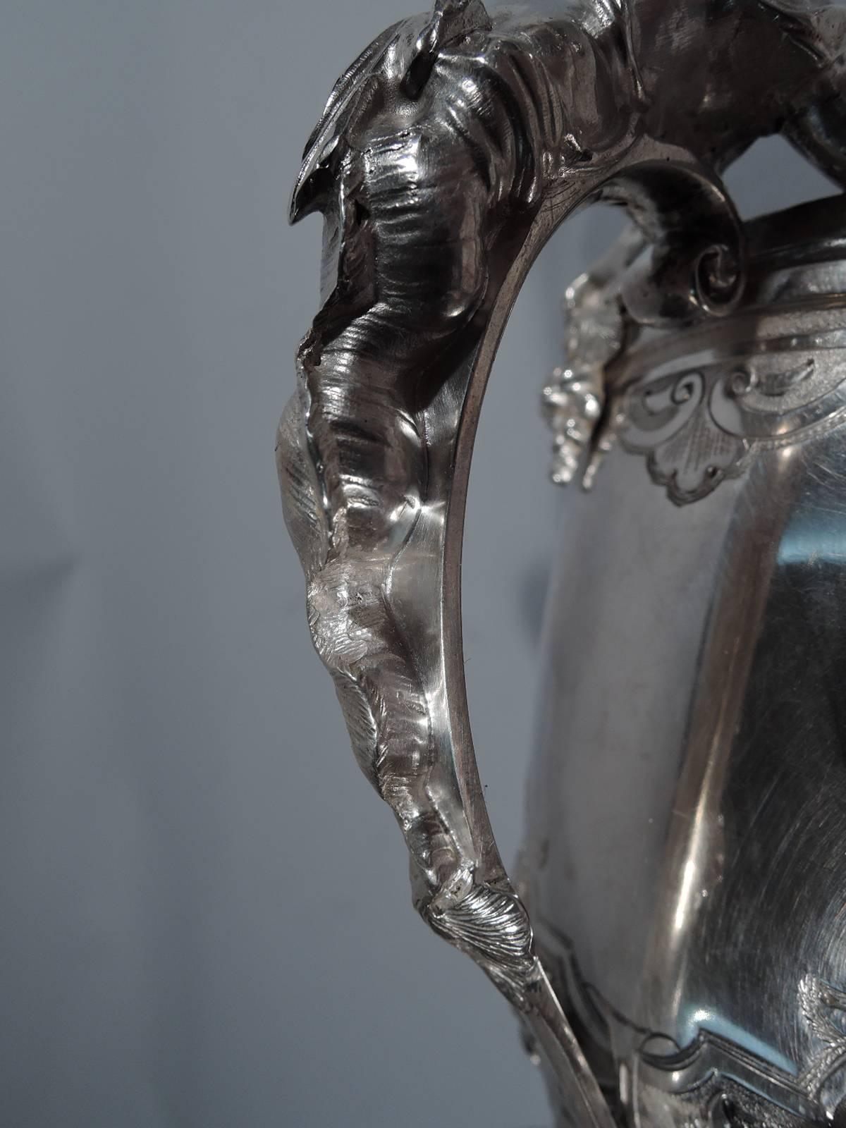 Early Gorham Classical Coin Silver Baby Cup with Figural Handle In Excellent Condition In New York, NY