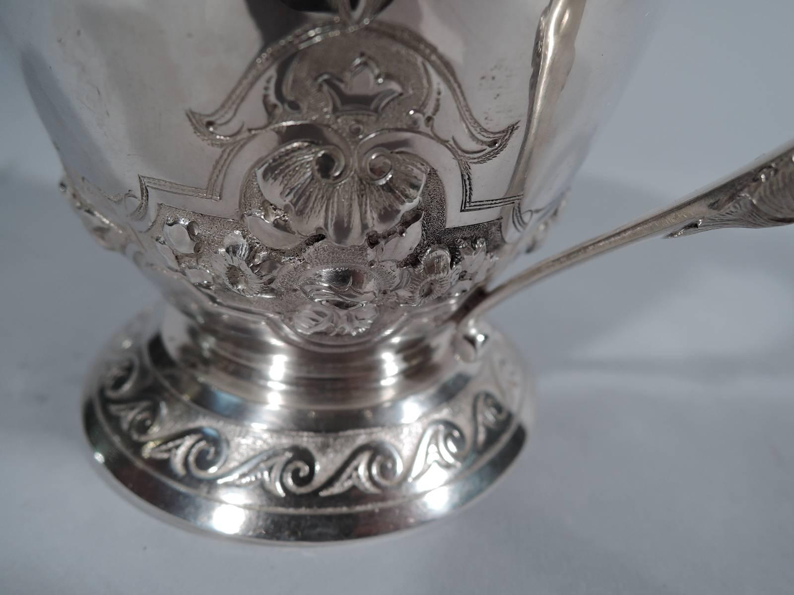 19th Century Early Gorham Classical Coin Silver Baby Cup with Figural Handle