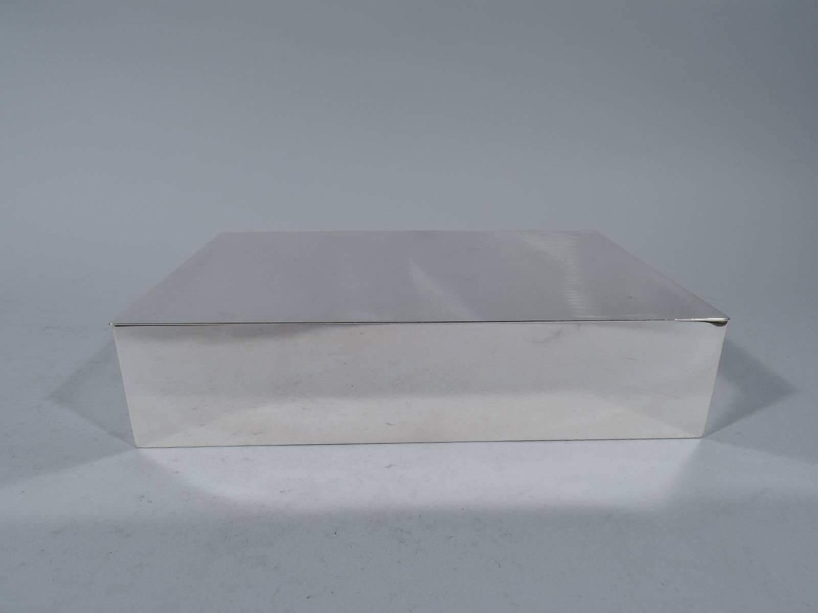 American Modern Handmade Sterling Silver Desk Box by Gebelein in Boston