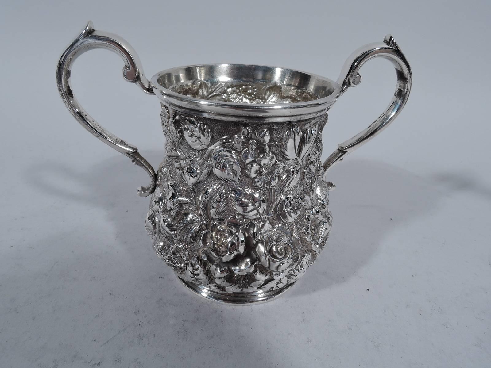 Antique Baltimore Repousse Sterling Silver Coffee Set 1