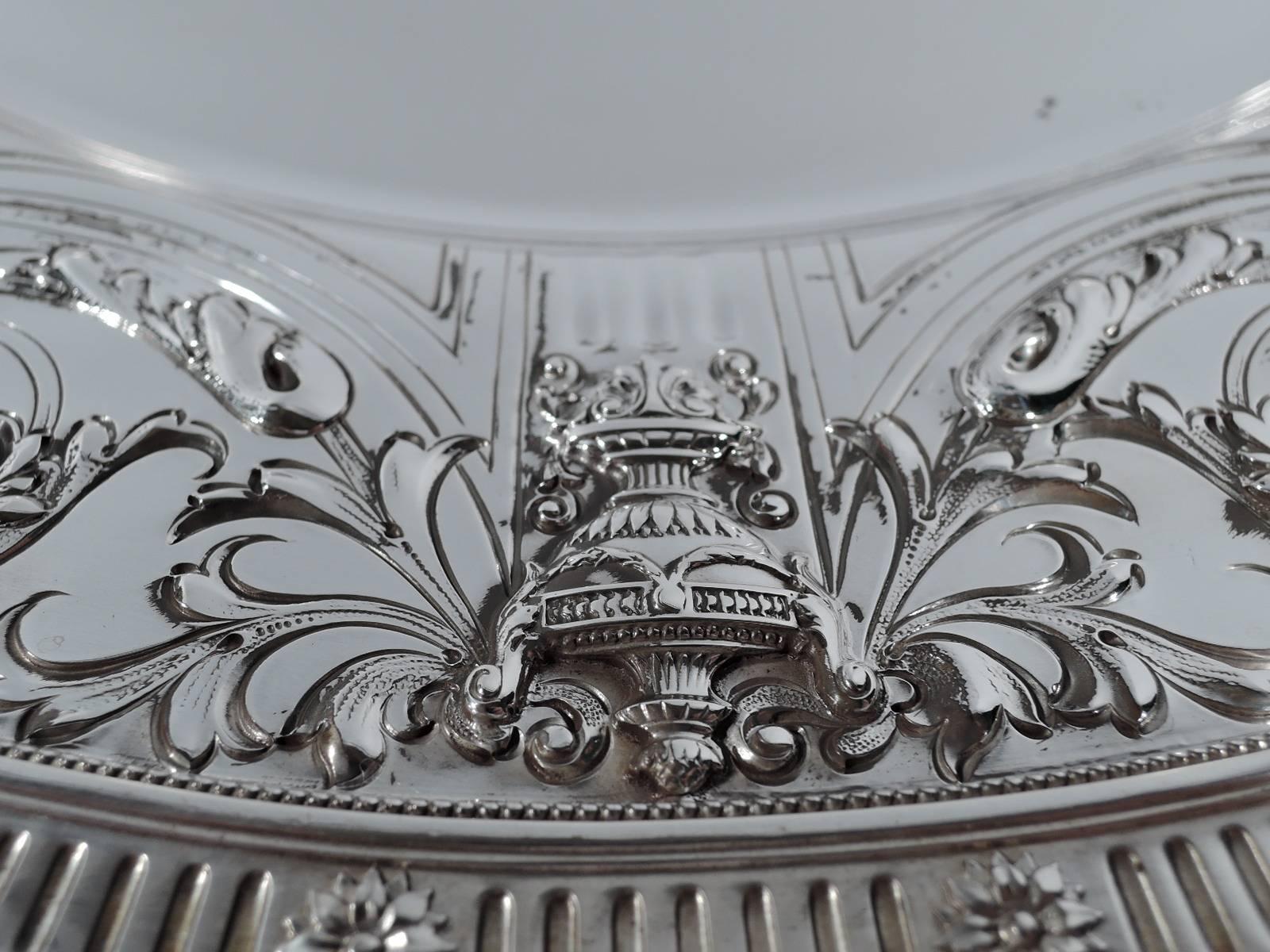 antique silver charger plates