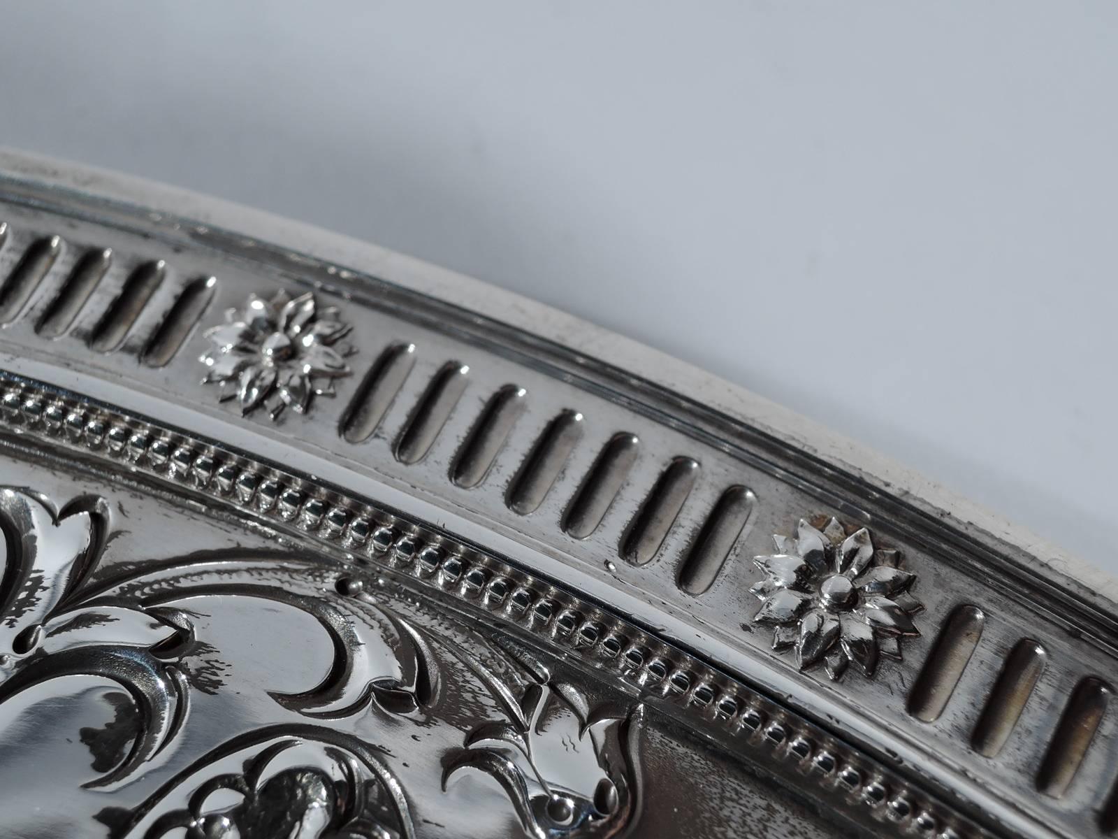 Edwardian Set of 12 Antique American JE Caldwell Sterling Silver Chargers