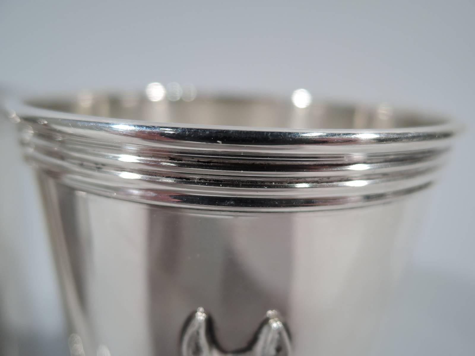 Set of Four Trees Sterling Silver Horse Head Mint Juleps In Excellent Condition In New York, NY