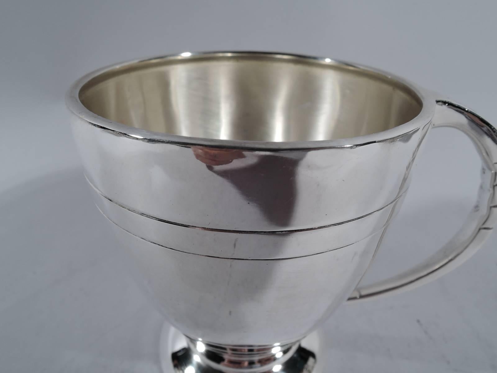 English Modern Sterling Silver Baby Cup In Excellent Condition In New York, NY