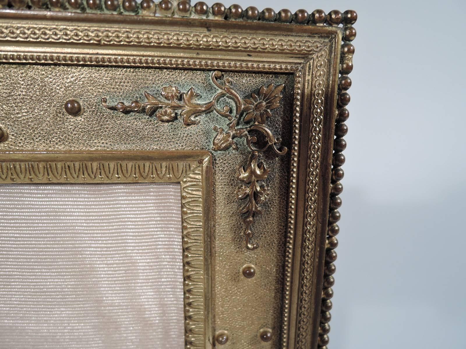 Antique French Rococo Revival Gilt Bronze Picture Frame In Good Condition In New York, NY