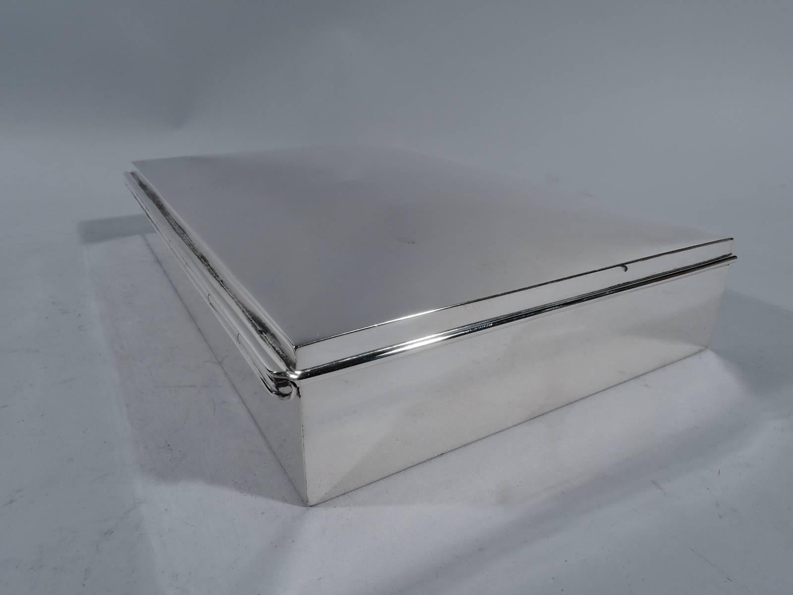 American Tiffany Sterling Silver Desk Box with Lots of Room for Engraving