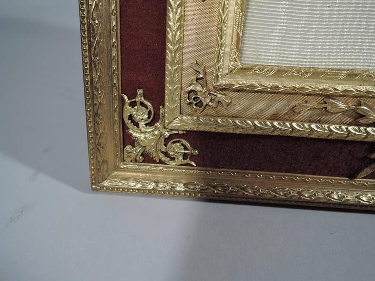 Large Antique Rococo Gilt Bronze and MotherofPearl Picture Frame For Sale at 1stdibs