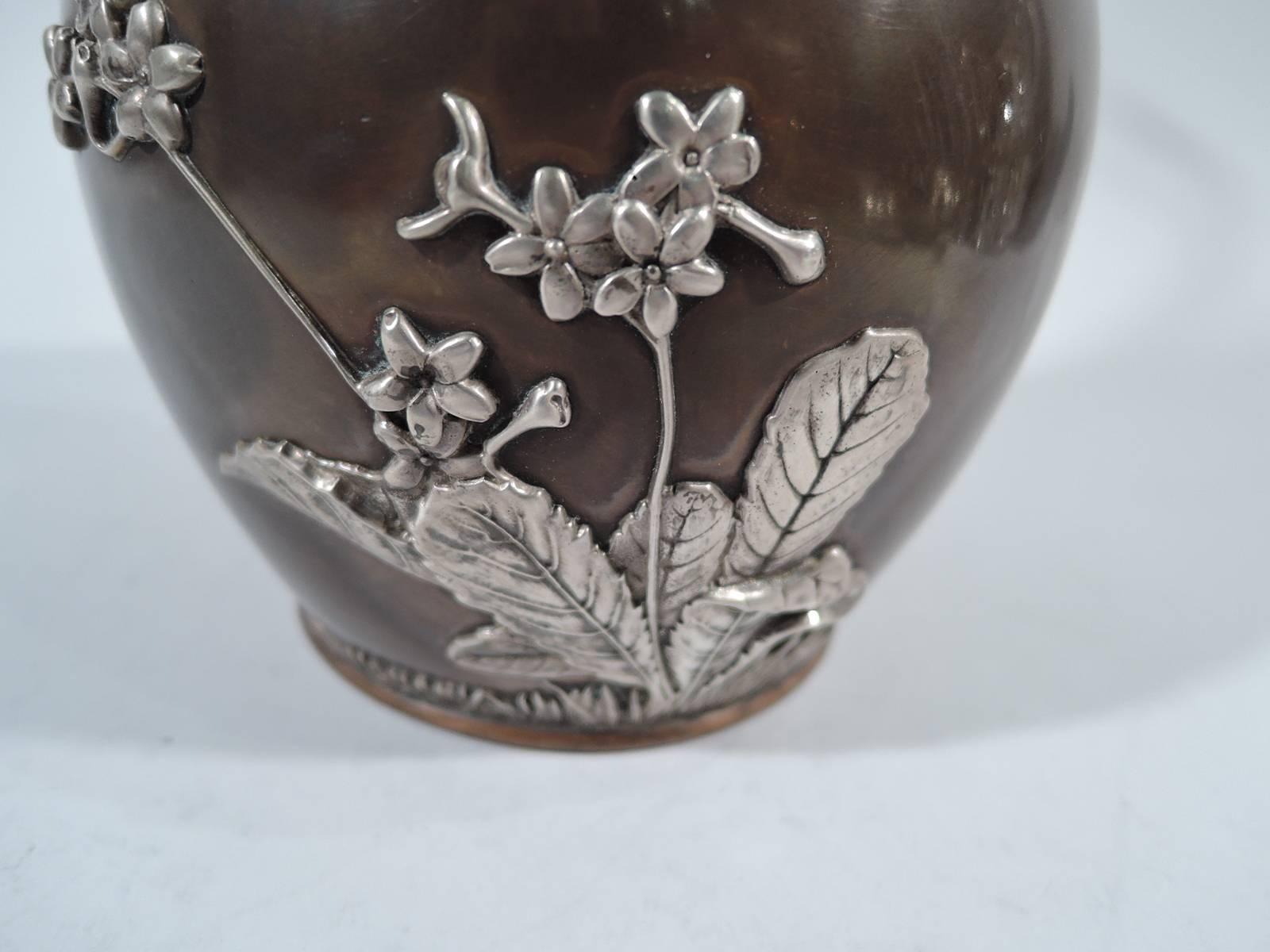 Late 19th Century Gorham Mixed-Metal Aesthetic Exotic Turkish Coffee Pot