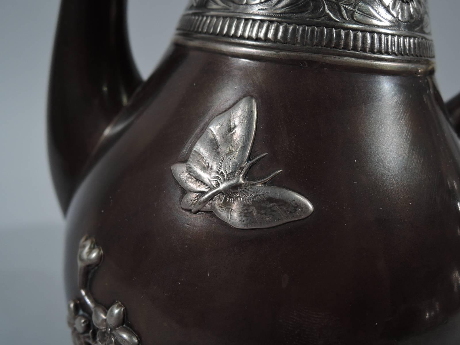 Silver Gorham Mixed-Metal Aesthetic Exotic Turkish Coffee Pot