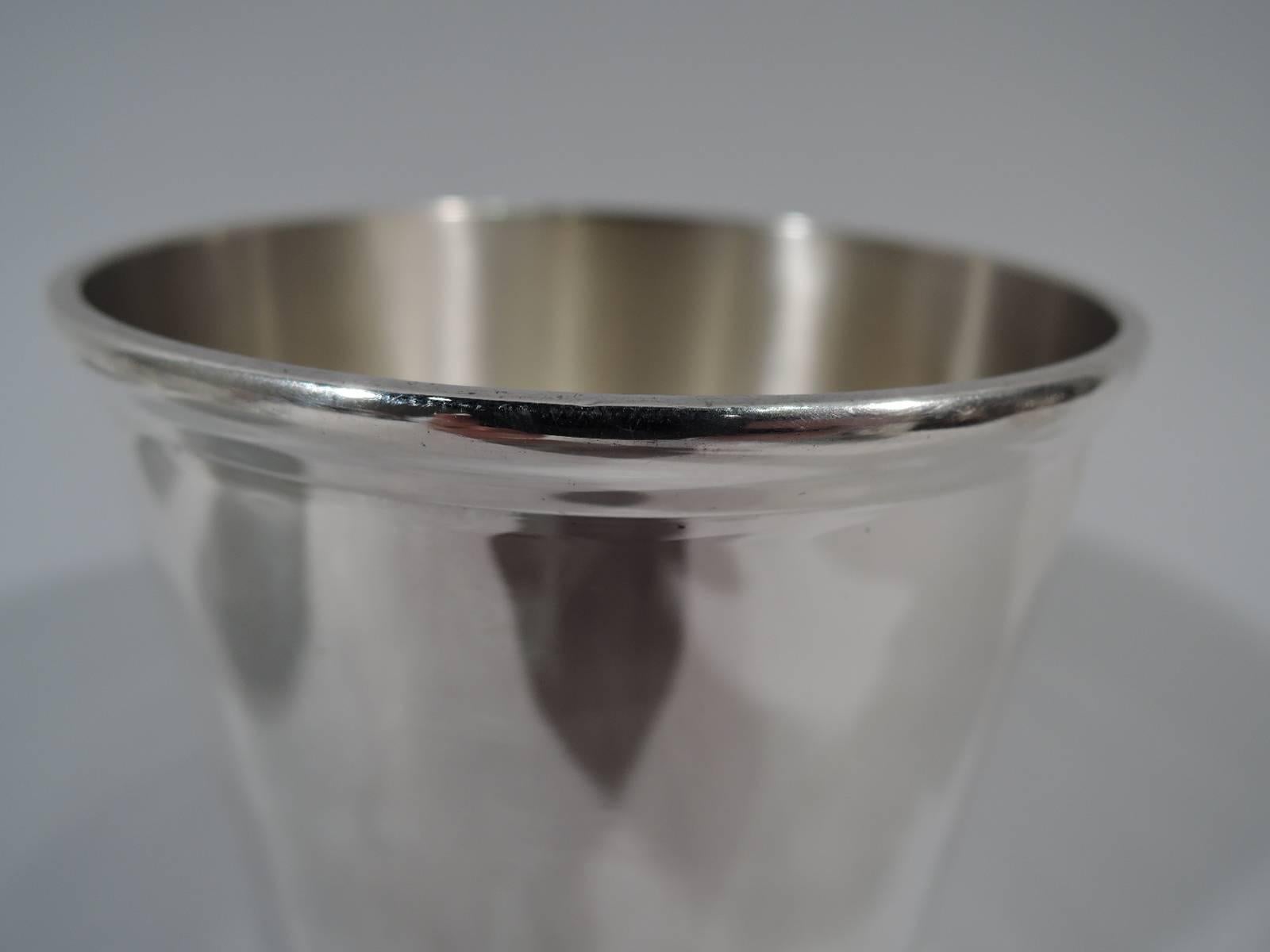 Edwardian Set of Six Antique Stieff Sterling Silver Mint Julep Cups