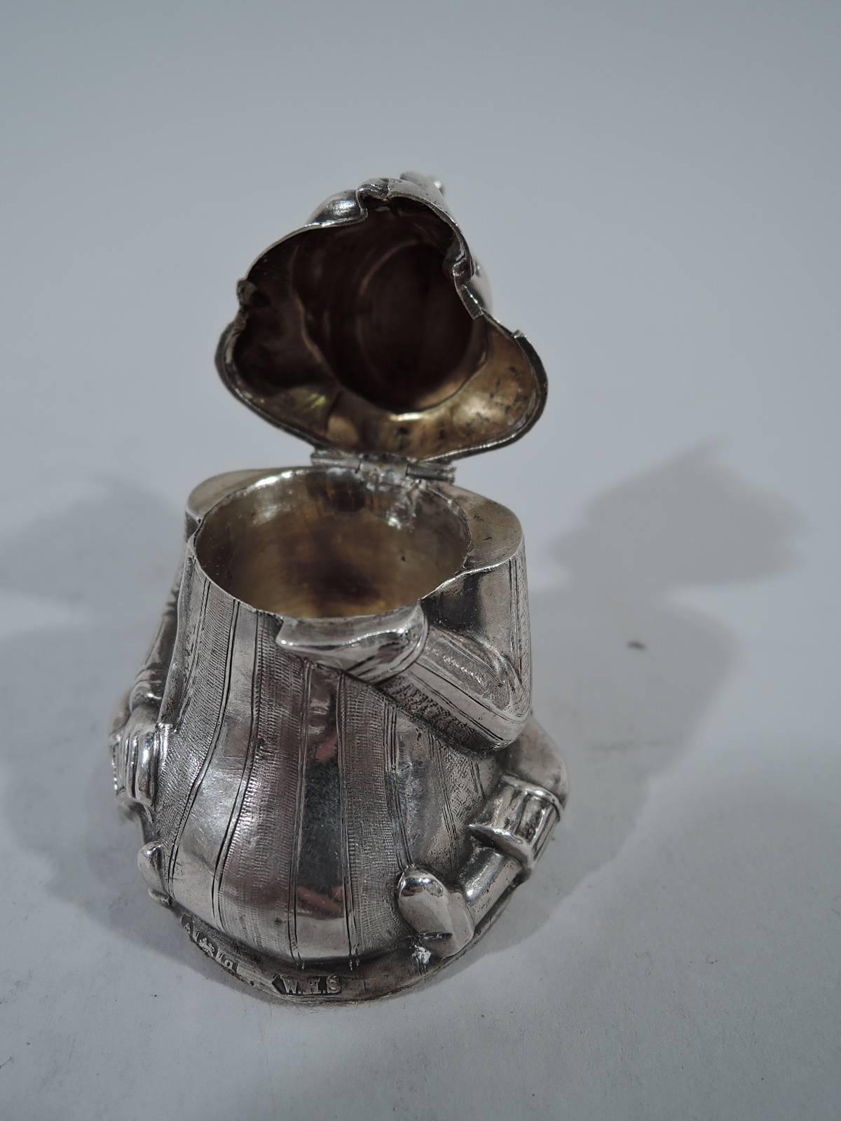 English Sterling Silver Punch Salt Shaker and Mustard Pot 3