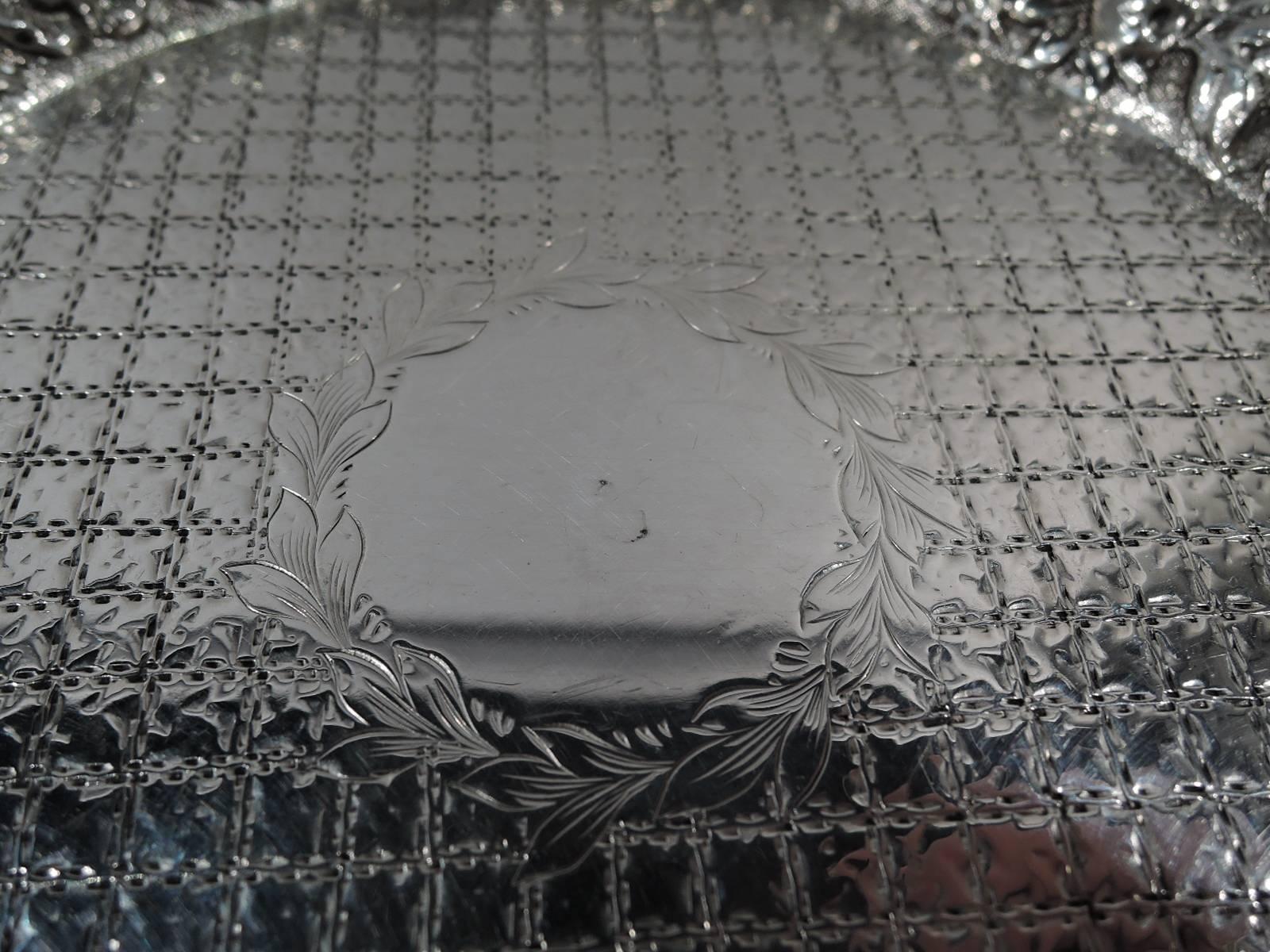 Repoussé Baltimore Repousse Sterling Silver Salver Tray by Kirk