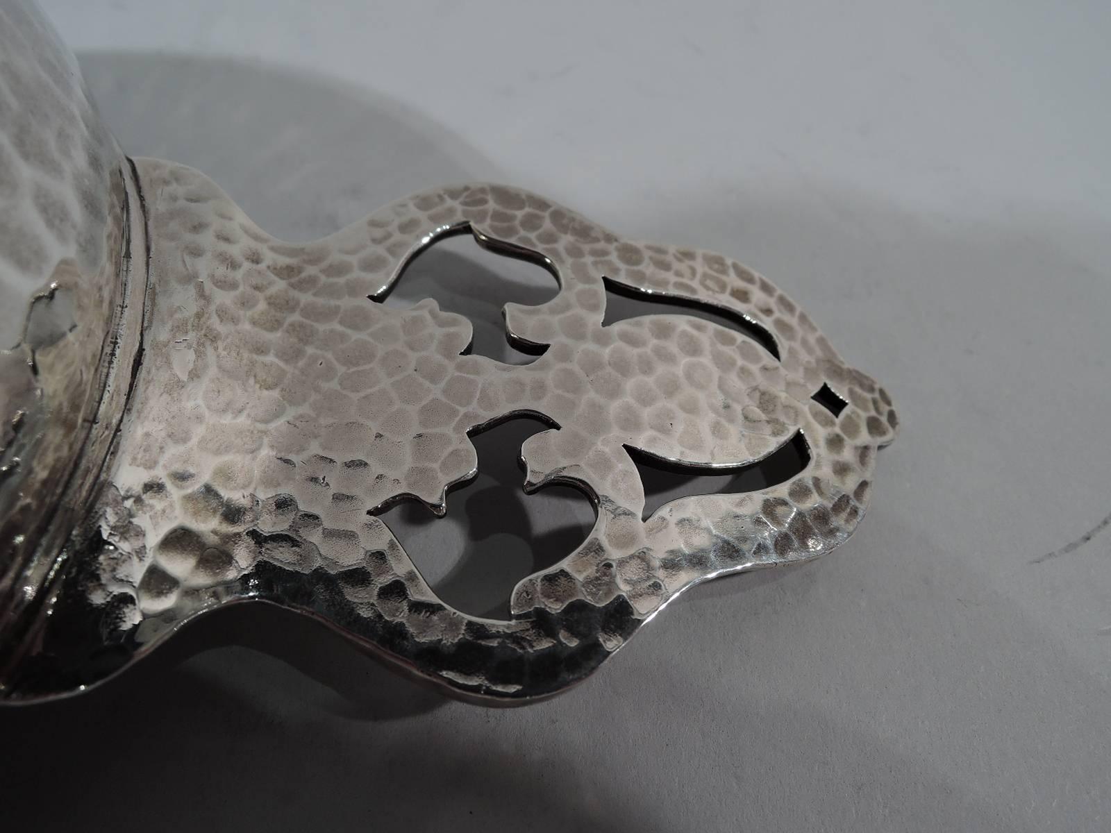 American Tiffany Craftsman Hand-Hammered Sterling Silver Porringer For Sale