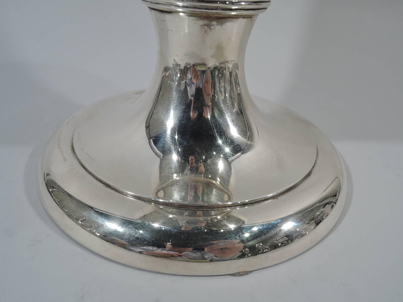 Early 20th Century Antique Tiffany Tall and Heavy Sterling Silver Amphora Trophy Cup