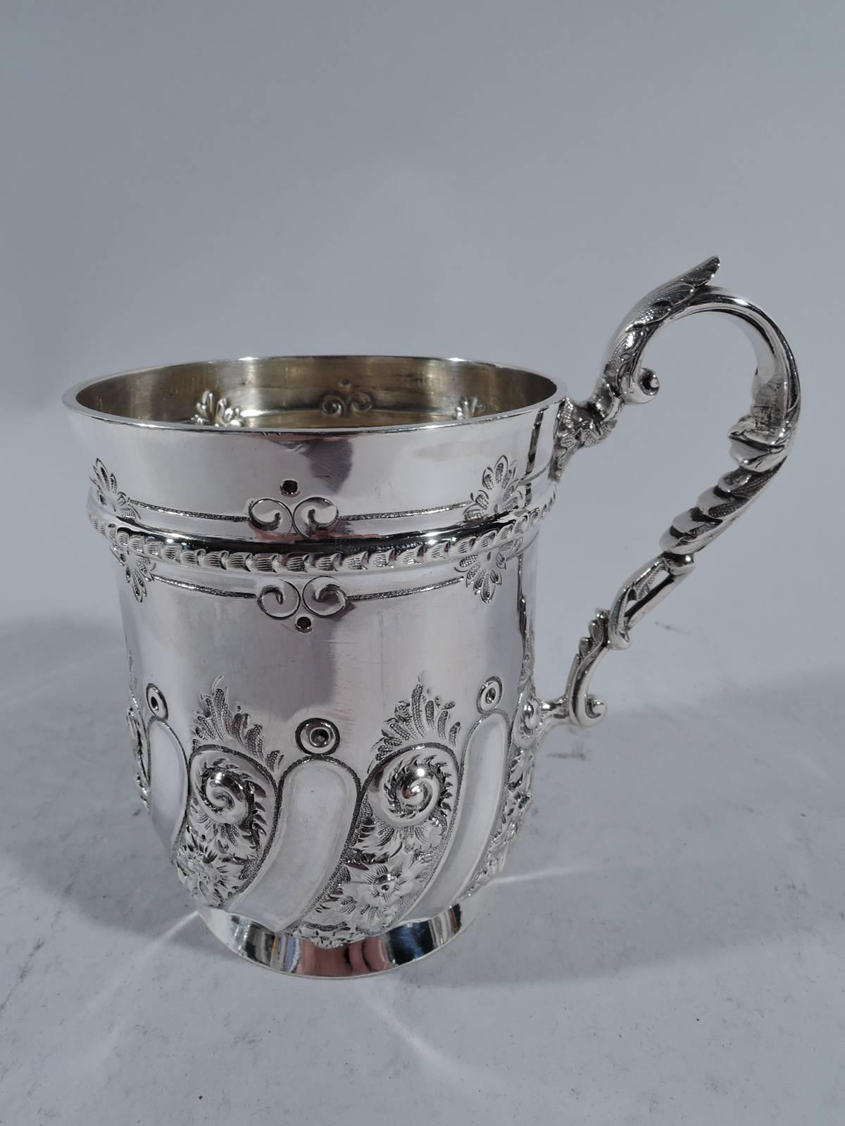 Victorian Antique English Sterling Silver Baby Cup by Martin, Hall