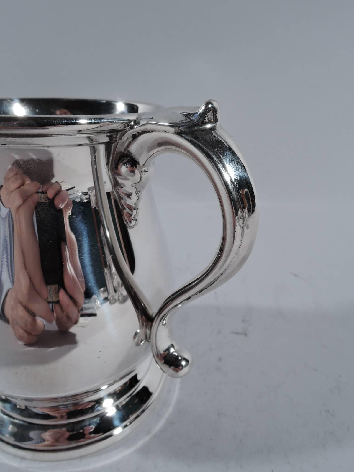 Georgian American Sterling Silver Footed Baby Cup after Lamerie