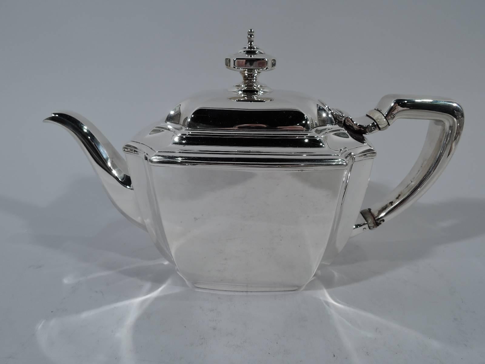 American Desirable Tiffany Hampton Sterling Silver Tea and Coffee Set on Tray