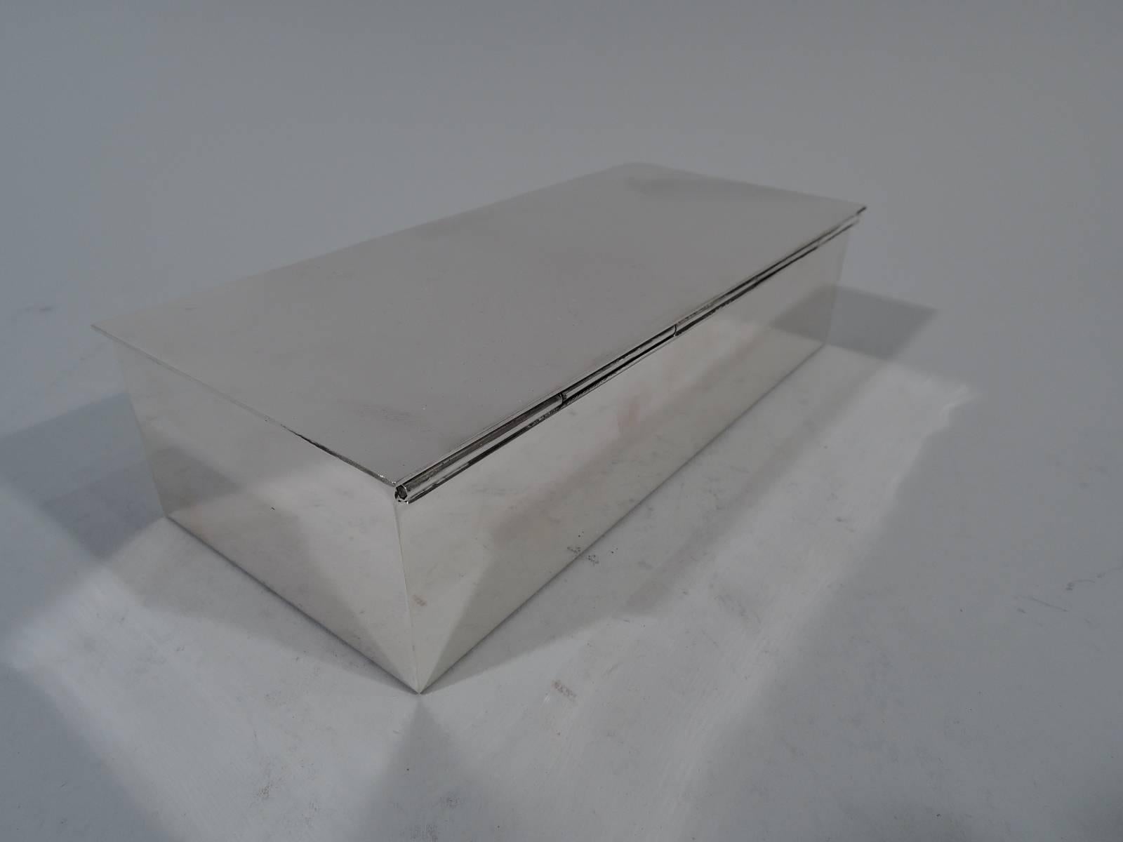 Tiffany Sterling Silver Modern Desk Box In Excellent Condition In New York, NY