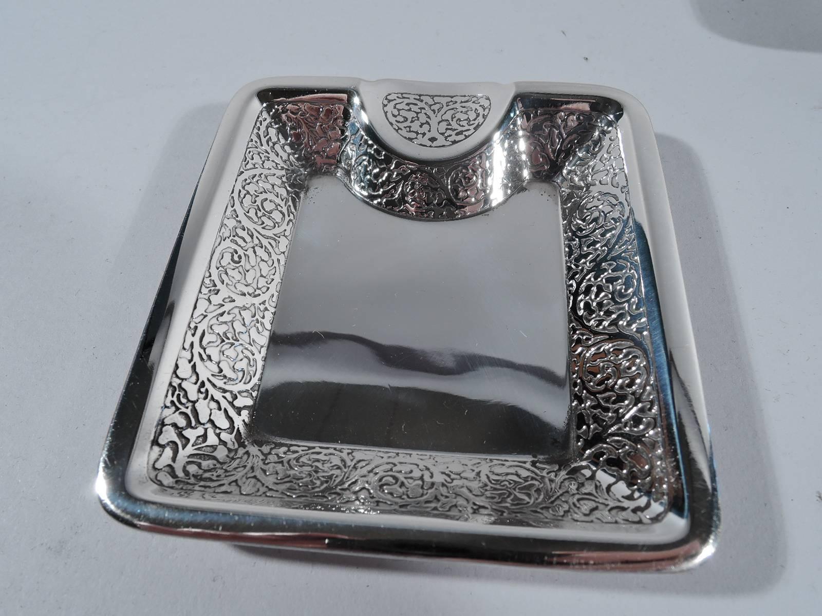 American Antique Tiffany Sterling Silver Smoking Set with Lighter and Ashtrays