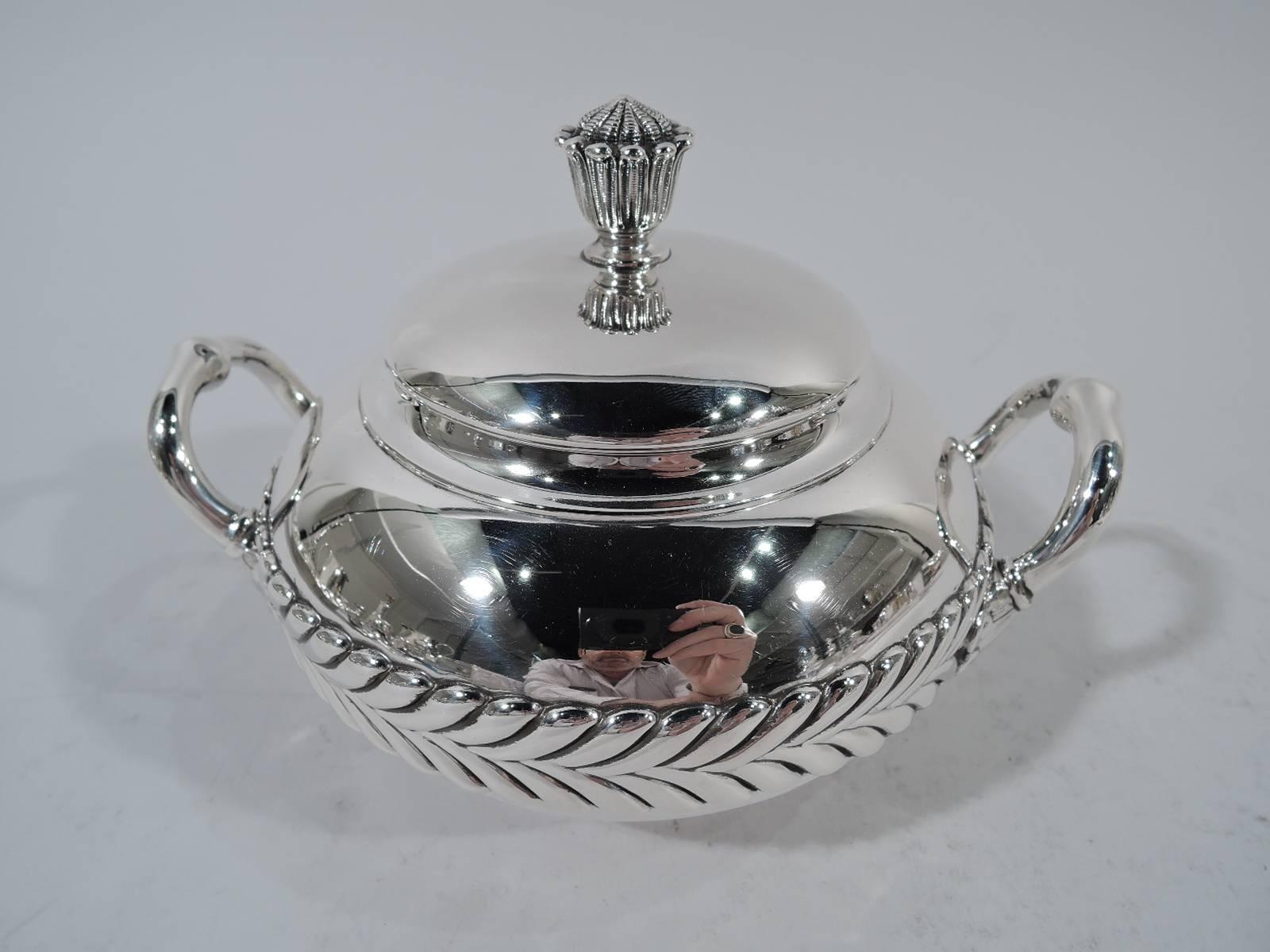 Antique Tiffany Sterling Silver Coffee Set on Tray 1
