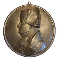 Bronze relief plaque of Napoleon Bonaparte