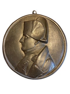 Bronze relief plaque of Napoleon Bonaparte