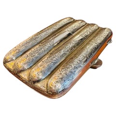 Estuche para puros eduardiano de plata de ley, John Rose, Birmingham, 1908