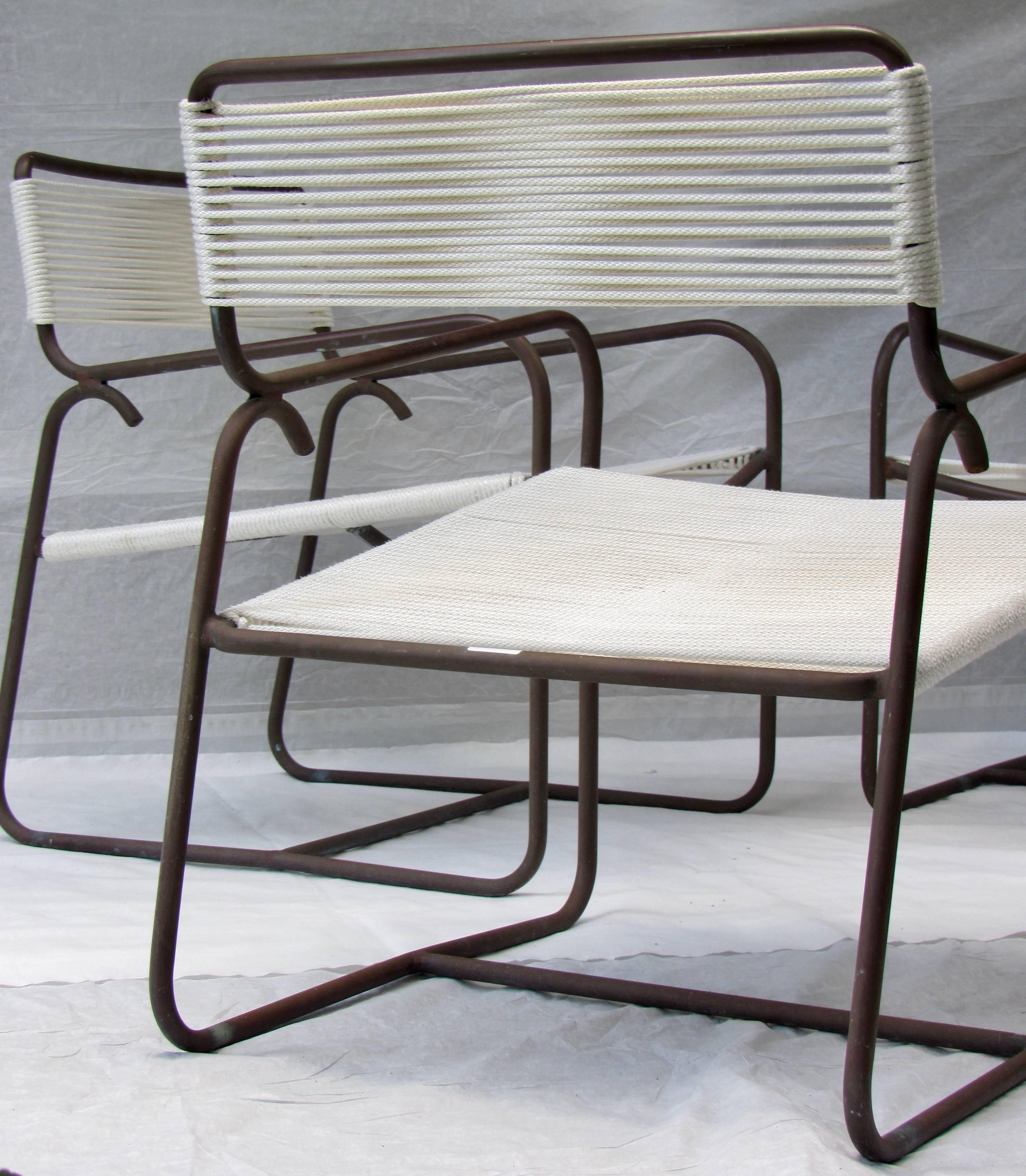 Four Walter Lamb Bronze Lounge Chairs for Brown Jordan, 1958 2