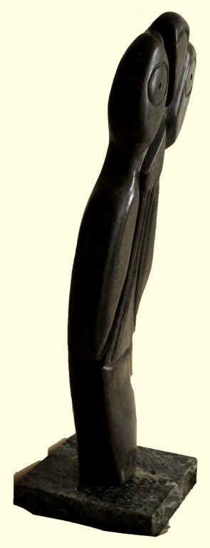 Malawien Sculpture de hibou de Bauden Khoreay, hommage à Picasso,  Afrique, 1970 en vente