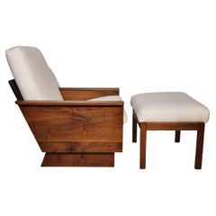 Arden Riddle Lounge Chair and Ottoman Studio Craft, 1979