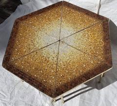 Genaro Alvarez 6 Piece Glass Tiled Mosaic Coffee Table, Mexico c.1950