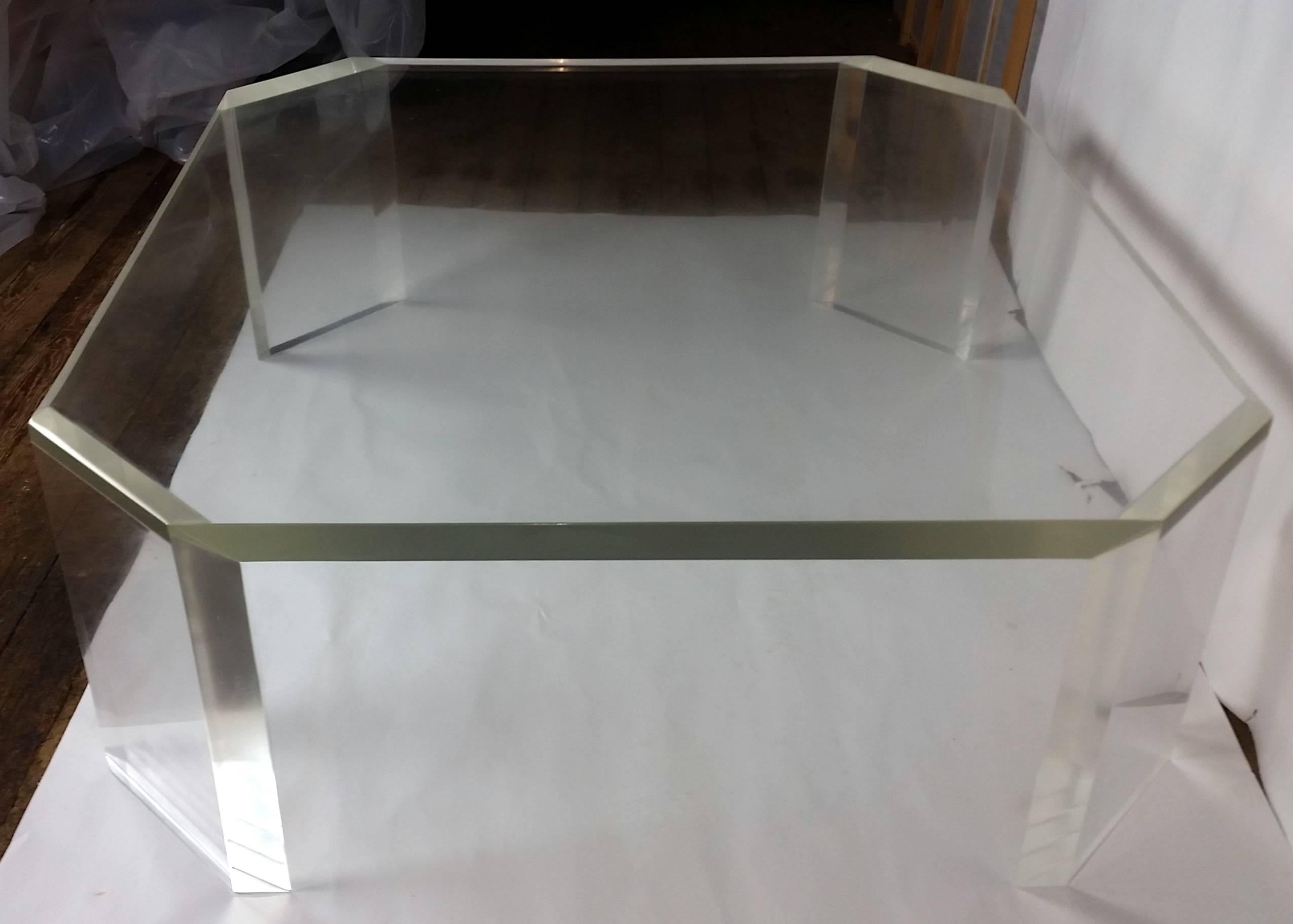 Lucite Coffee Table by Charles Hollis Jones 