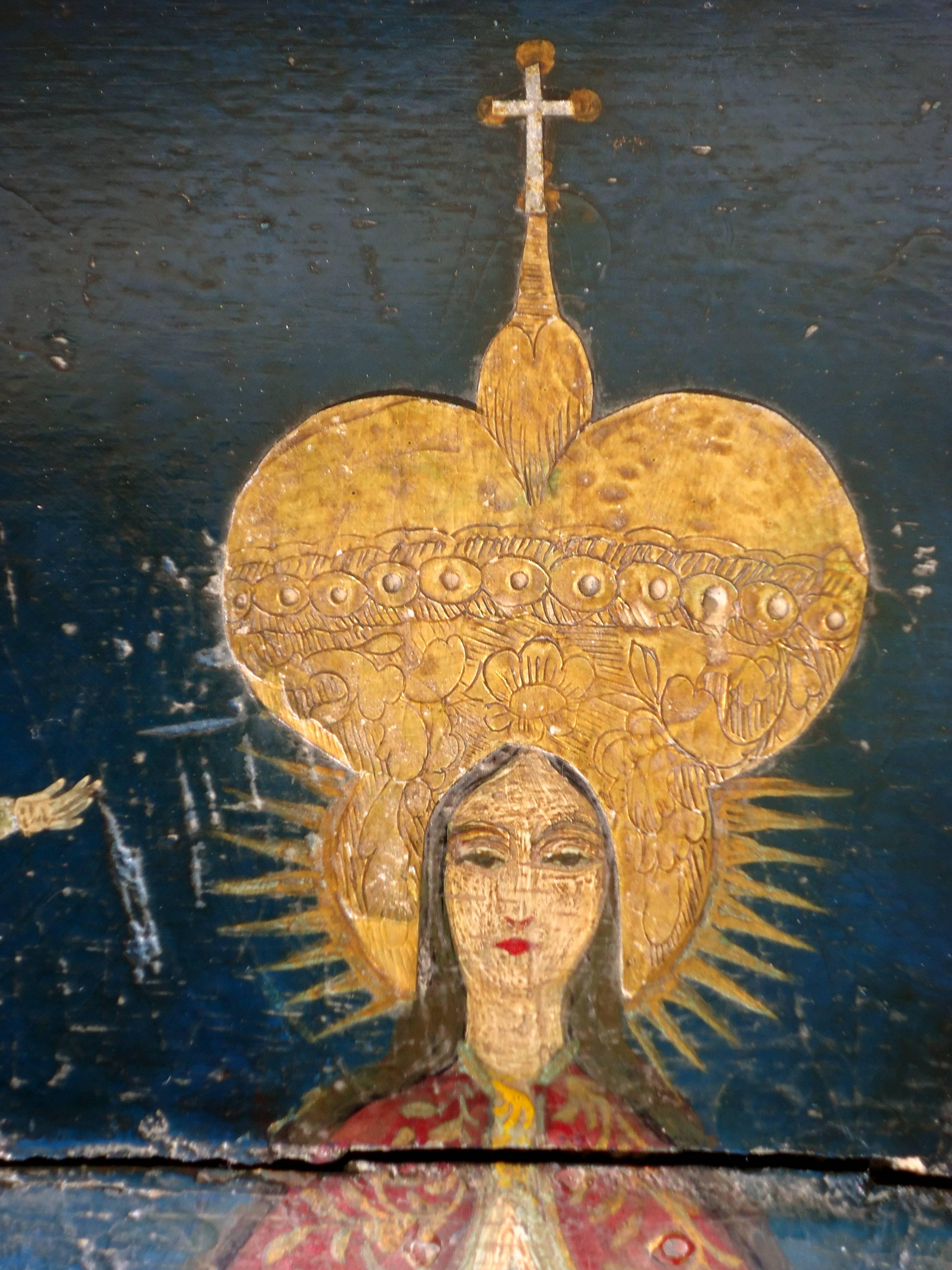 Folk Art Salvador Corona Painted Blanket Chest, Mexico, circa 1940