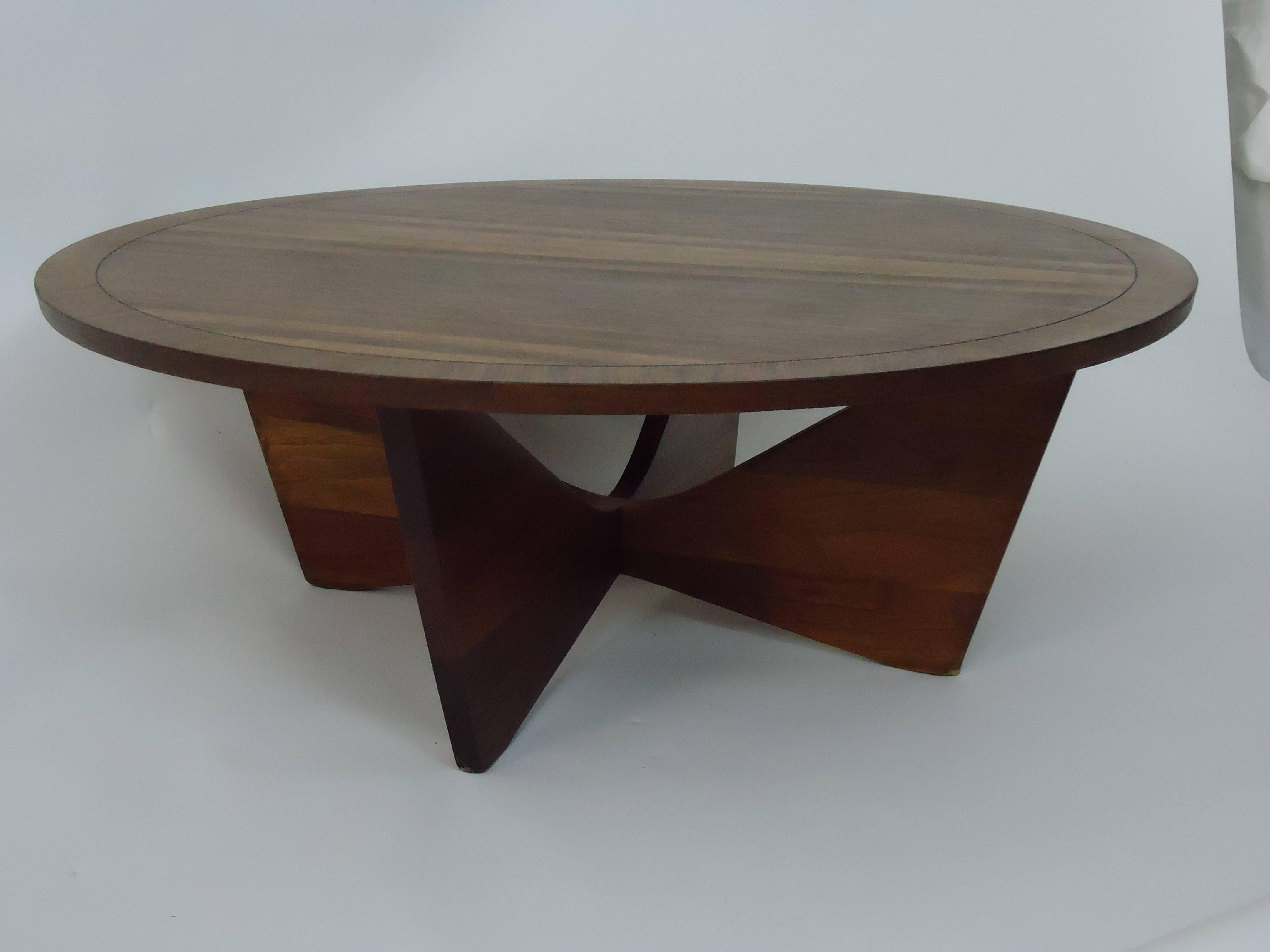 Rare George Nakashima Walnut Butterfly Coffee Table Origins for Widdicomb, 1960 In Excellent Condition In Camden, ME
