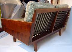 Arden Riddle Handcrafted Black Walnut Settee, 1971