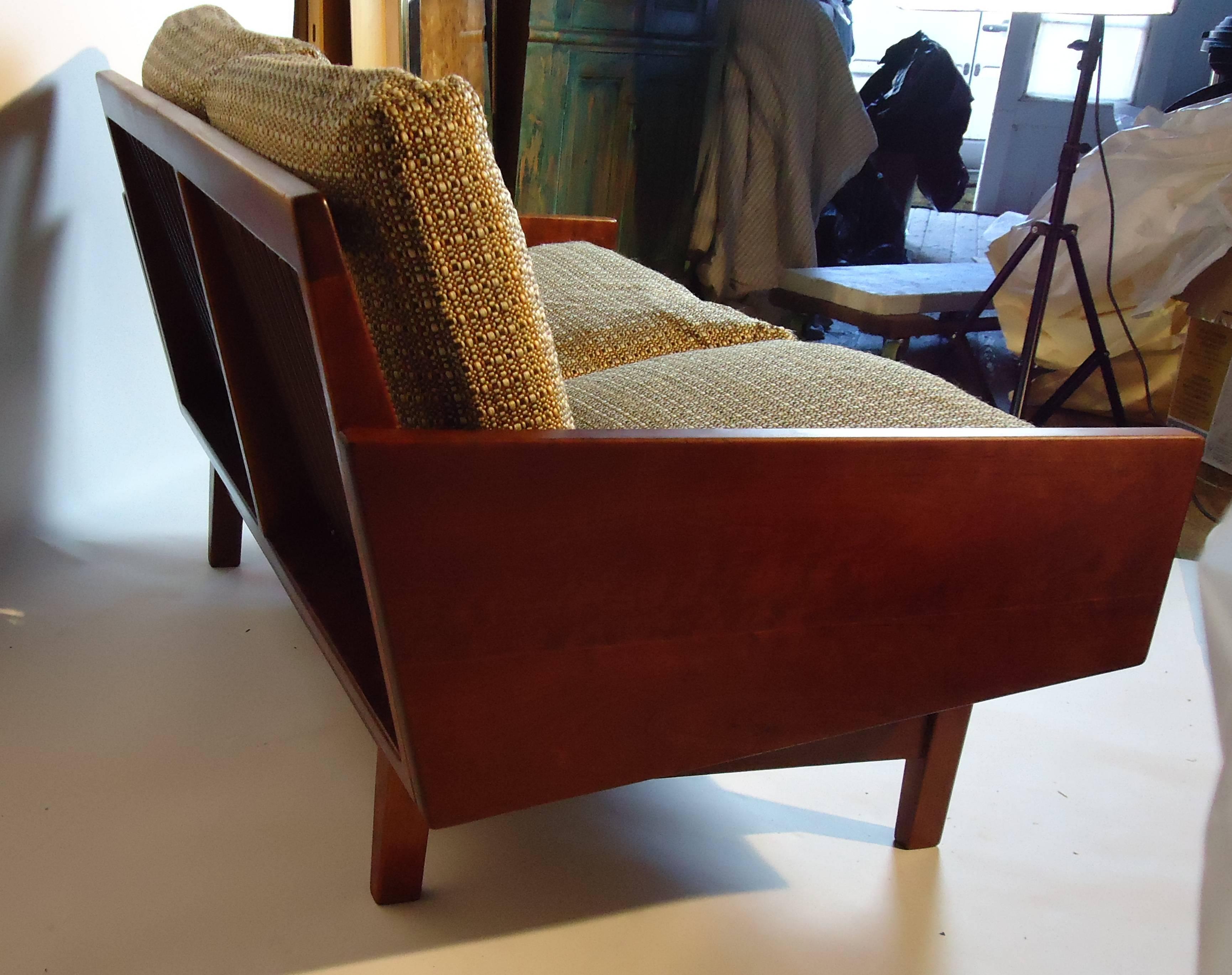 Arden Riddle Handcrafted Black Walnut Settee, 1971 In Excellent Condition In Camden, ME